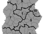English: Map of prefectures of Shanxi Province