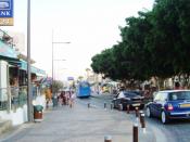 English: paradise Ayia Napa street in the early afternoon july Republic of Cyprus