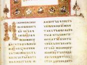 First known russian manuscript Ostromir Gospel. It was created by deacon Gregory for his patron, Posadnik Ostromir of Novgorod, in 1056 or 1057. Shown List 2.