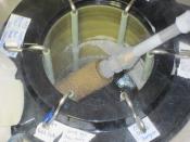 Filling Cryopreservation Dewar with Liquid Nitrogen