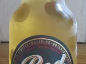 A bottle of Red Baron Premium Blonde Lager beer