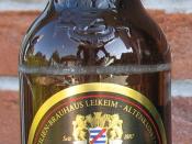 English: A bottle of Leikeim Premium pilsener beer