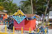 English: Sign at the entrance to Coco Cay, an island leased by Royal Caribbean International in the Bahamas.