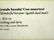 Francisco Goya - Wonderful Heroism! Against Dead Men! - Disasters of War - Berkeley Art Museum - label
