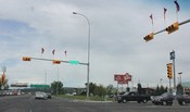 Typical light mounting in Calgary, Alberta, Canada.