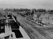 Downtown Oxnard in 1908, Oxnard Public Library on the right