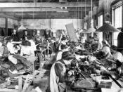 Photograph taken in a 'sweatshop' c.1890