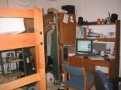 English: dorm room- Courtney Hall, Westfield State College