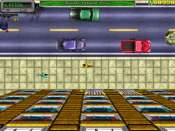 Screenshot of Grand Theft Auto, showing the top down view in Liberty City