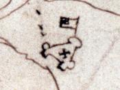 The Zuniga map, depicting the fort ca. 1608