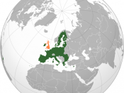 English: Location of the United Kingdom of Great Britain and Northern Ireland, within the European Union.