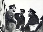 León Trotsky, Vladimir Lenin y Lev Kámenev (Moscú, 1920)