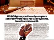 The original MS-DOS advertisement in 1981.