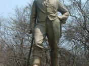 David Livingstone memorial at Victoria Falls. Livingstone requested the first missionary bishop for the Church.