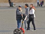 Segway scooter in Rome's Piazza del Popolo.
