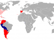 Map which displays which countries use Spanish as an official language