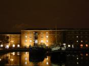Museum in Docklands (London, UK) at night, 10 January 2005