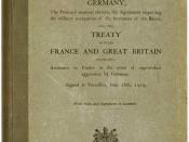 The Versailles Treaty that established the International Labour Organisation in 1919.