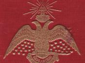 The Double Headed Eagle emblem of the Scottish Rite, from the cover of Morals and Dogma.