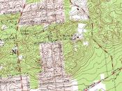English: United States Geological Survey map excerpt showing the Bald Hill Ski Bowl area in Farmingville, New York