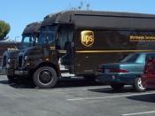 Larger UPS package vehicles custom made by Grumman Olson