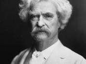 A portrait of the American writer Mark Twain taken by A. F. Bradley in New York, 1907. http://www.smithsonianeducation.org/publications/siycfall_05.pdf http://www.twainquotes.com/Bradley/bradley.html See also other photographs of Mark Twain by A. F. Bradl