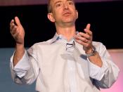 Amazon founder Jeff Bezos starts his High Order Bit presentation.
