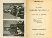 Frontispieces and title page of History of the reign of Ferdinand and Isabella (1838) by William Hickling Prescott. Published by A.L. Burt, New York.