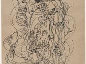 André Masson. Automatic Drawing. 1924. Ink on paper, 23.5 x 20.6 cm. Museum of Modern Art, New York.