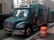 Multnomah County Sheriff inmate transport truck outside the courthouse