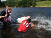 An evangelical Protestant Baptism by submersion in a river