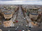 Français : Paris, Avenue des Champs-Élysées vu de l' Arc de Triomphe.