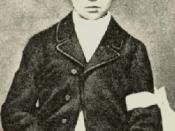 French poet Arthur Rimbaud at the time of his First Communion, age 11 (cropped version of photo)