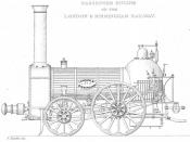 Edward Bury and Company bar framed 2-2-0 passenger locomotive for the London and Birmingham Railway.