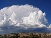 Anvil shaped thundercloud in the mature stage over Swifts Creek, Victoria
