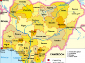 English: Political map of the 36 States of Nigeria (English) Deutsch: politische Karte Nigerias (Englisch)