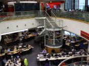 English: Photograph of the Newsroom at BBC Television Centre.