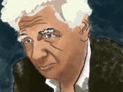 An image of the deceased French philosopher Jacques Derrida.