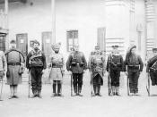 English: Troops of the Eight nations alliance of 1900. Left to right: Britain, United States, Russia, British India, Germany, France, Austria-Hungary, Italy, Japan.