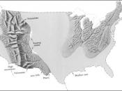 Late Cretaceous paleogeographic map of the United States, showing Elkhorn volcanoes in the northwest