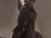 Elizabeth Barrett Browning, photographed September, 1859, by Macaire Havre, engraving by T. O. Barlow.
