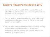 Microsoft PowerPoint Mobile 2010