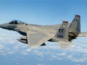 Capt. Matt Bruckner, an F-15 Eagle pilot assigned to the 71st Fighter Squadron, 1st Fighter Wing, at Langley Air Force Base, Va., flies a combat air patrol mission 7 October 2007 over Washington, D.C., in support of Operation Noble Eagle. The aircraft is 