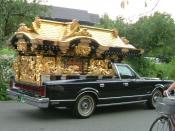 A Buddhist-style Japanese hearse.