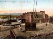 Taos Pueblo in pre-1923 postcard