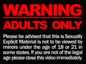 Adults only warning