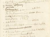 Bram Stoker's (1847-1912) Notes on the personal for his novel Dracula.