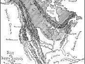 Map of North America during the ice age