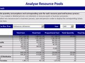 English: Figure 23a - Analyze Resource Pools and Business Process report