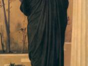 Female Oedipus attitude: Electra at the Tomb of Agamemnon, by Frederic Leighton, (c.1869).